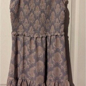 Aritzia tempest babydoll size medium Elegant Gray and Cream Sleeveless Dress